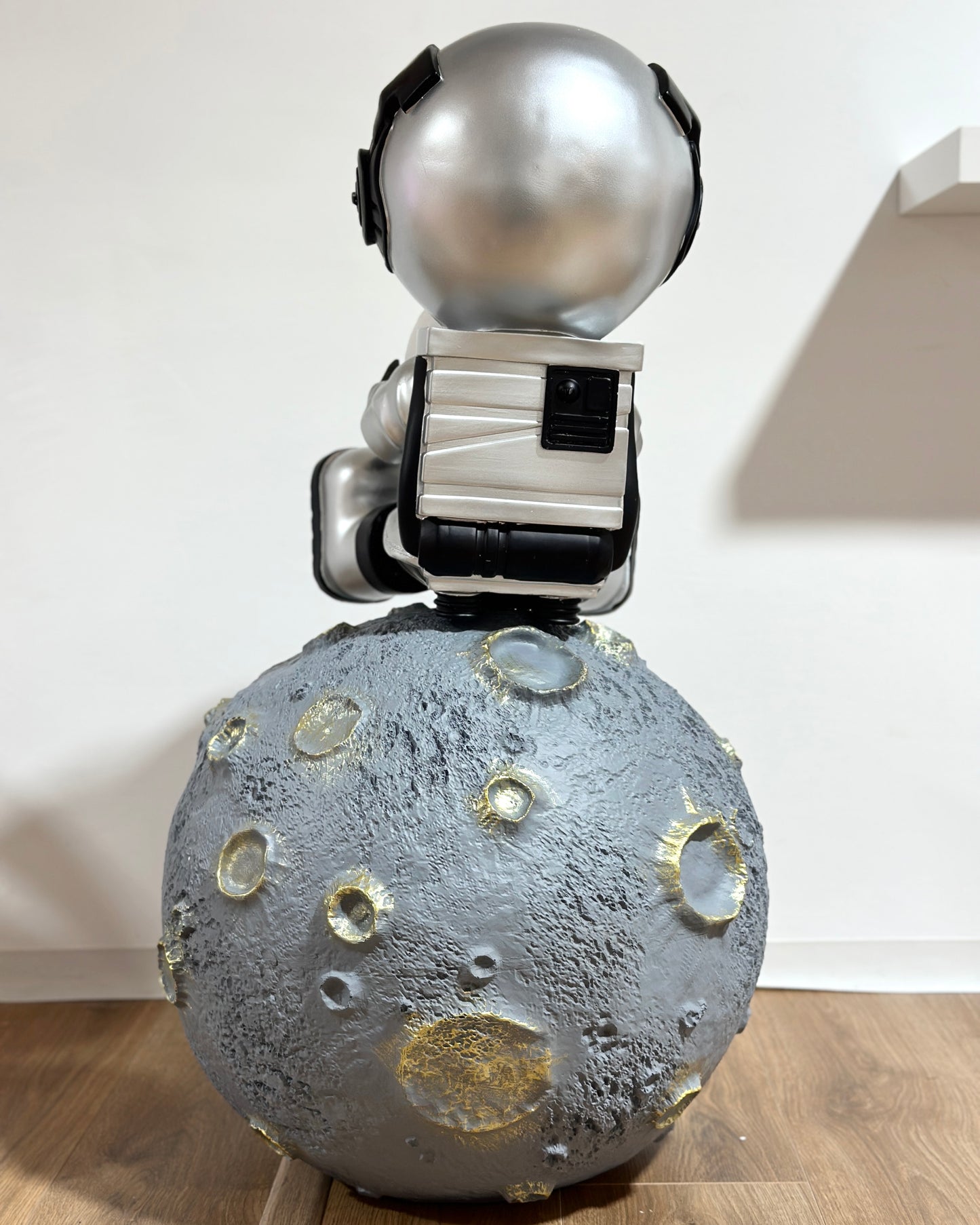 man moon sitting silver