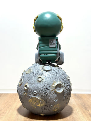Moon Man Sitting 110 cm | Astronauta sulla Luna Luminoso